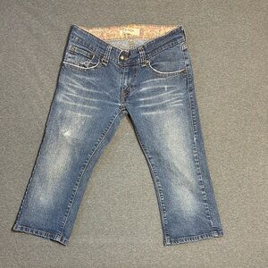 Vintage Y2K Levi's 504 Blue Denim Capri Jeans size 10